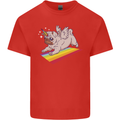 A Unicorn Pug Dog Kids T-Shirt Childrens Red
