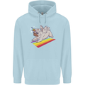 A Unicorn Pug Dog LGBT Childrens Kids Hoodie Light Blue