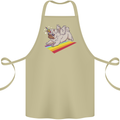 A Unicorn Pug Dog LGBT Cotton Apron 100% Organic Khaki