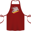 A Unicorn Pug Dog LGBT Cotton Apron 100% Organic Maroon