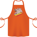 A Unicorn Pug Dog LGBT Cotton Apron 100% Organic Orange