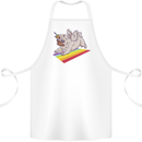 A Unicorn Pug Dog LGBT Cotton Apron 100% Organic White