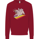 A Unicorn Pug Dog LGBT Kids Sweatshirt Jumper Red