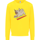 A Unicorn Pug Dog LGBT Kids Sweatshirt Jumper Yellow