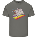 A Unicorn Pug Dog LGBT Kids T-Shirt Childrens Charcoal