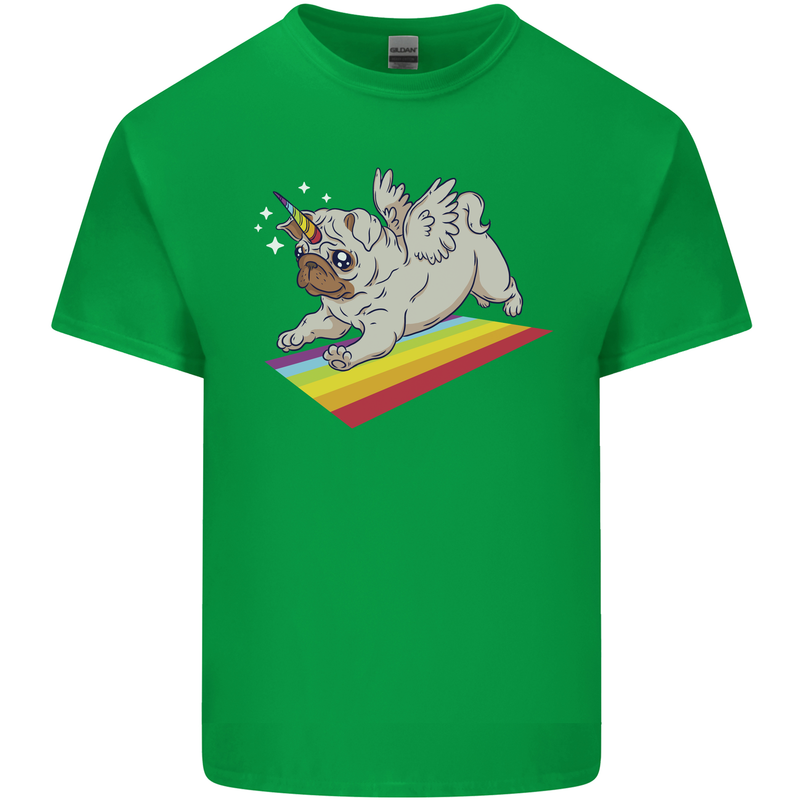 A Unicorn Pug Dog LGBT Kids T-Shirt Childrens Irish Green