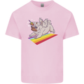 A Unicorn Pug Dog LGBT Kids T-Shirt Childrens Light Pink