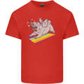 A Unicorn Pug Dog LGBT Kids T-Shirt Childrens Red