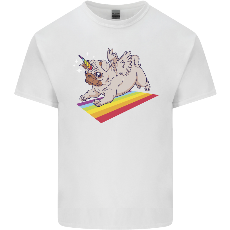 A Unicorn Pug Dog LGBT Kids T-Shirt Childrens White