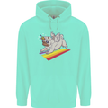 A Unicorn Pug Dog LGBT Mens 80% Cotton Hoodie Peppermint