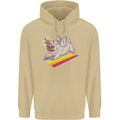 A Unicorn Pug Dog LGBT Mens 80% Cotton Hoodie Sand