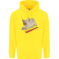 A Unicorn Pug Dog LGBT Mens 80% Cotton Hoodie Yellow