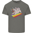 A Unicorn Pug Dog LGBT Mens Cotton T-Shirt Tee Top Charcoal