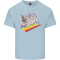 A Unicorn Pug Dog LGBT Mens Cotton T-Shirt Tee Top Light Blue