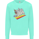 A Unicorn Pug Dog LGBT Mens Sweatshirt Jumper Peppermint
