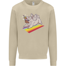 A Unicorn Pug Dog LGBT Mens Sweatshirt Jumper Sand
