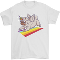 A Unicorn Pug Dog LGBT Mens T-Shirt 100% Cotton White