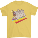 A Unicorn Pug Dog LGBT Mens T-Shirt 100% Cotton Yellow