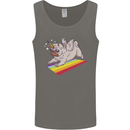 A Unicorn Pug Dog LGBT Mens Vest Tank Top Charcoal