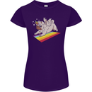 A Unicorn Pug Dog LGBT Womens Petite Cut T-Shirt Purple