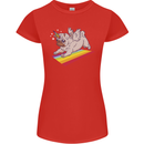A Unicorn Pug Dog LGBT Womens Petite Cut T-Shirt Red