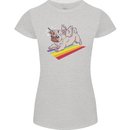 A Unicorn Pug Dog LGBT Womens Petite Cut T-Shirt Sports Grey