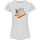 A Unicorn Pug Dog LGBT Womens Petite Cut T-Shirt White