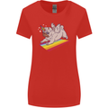 A Unicorn Pug Dog LGBT Womens Wider Cut T-Shirt Red