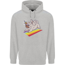 A Unicorn Pug Dog Mens 80% Cotton Hoodie Sports Grey