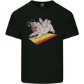 A Unicorn Pug Dog Mens Cotton T-Shirt Tee Top Black