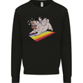 A Unicorn Pug Dog Mens Sweatshirt Jumper Black
