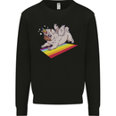 A Unicorn Pug Dog Mens Sweatshirt Jumper Black