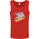 A Unicorn Pug Dog Mens Vest Tank Top Red