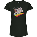 A Unicorn Pug Dog Womens Petite Cut T-Shirt Black