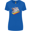 A Unicorn Pug Dog Womens Wider Cut T-Shirt Royal Blue