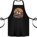 A Unicorn and Fantasy Rainbow Cotton Apron 100% Organic Black