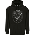 A Viking Bear With A Sword Childrens Kids Hoodie Black