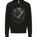 A Viking Bear With A Sword Kids Sweatshirt Jumper Black