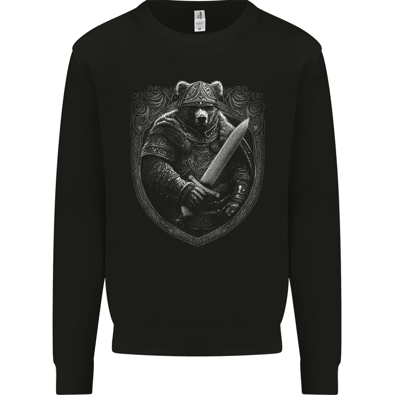 A Viking Bear With A Sword Mens Sweatshirt Jumper Black
