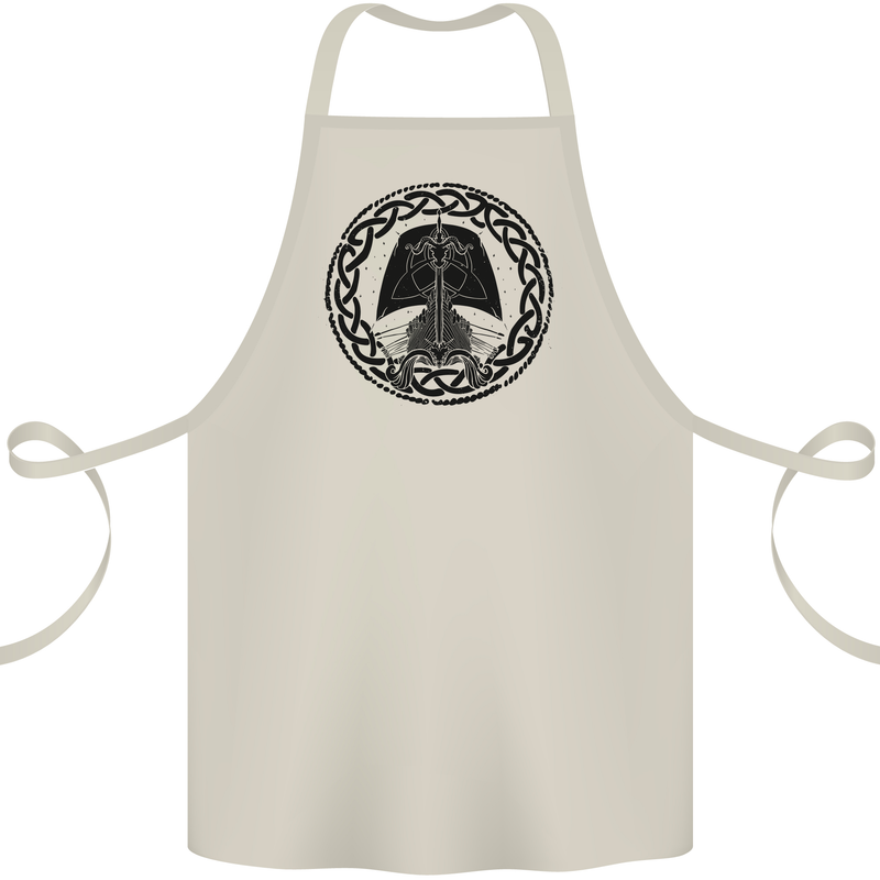 A Viking Ship Cotton Apron 100% Organic Natural