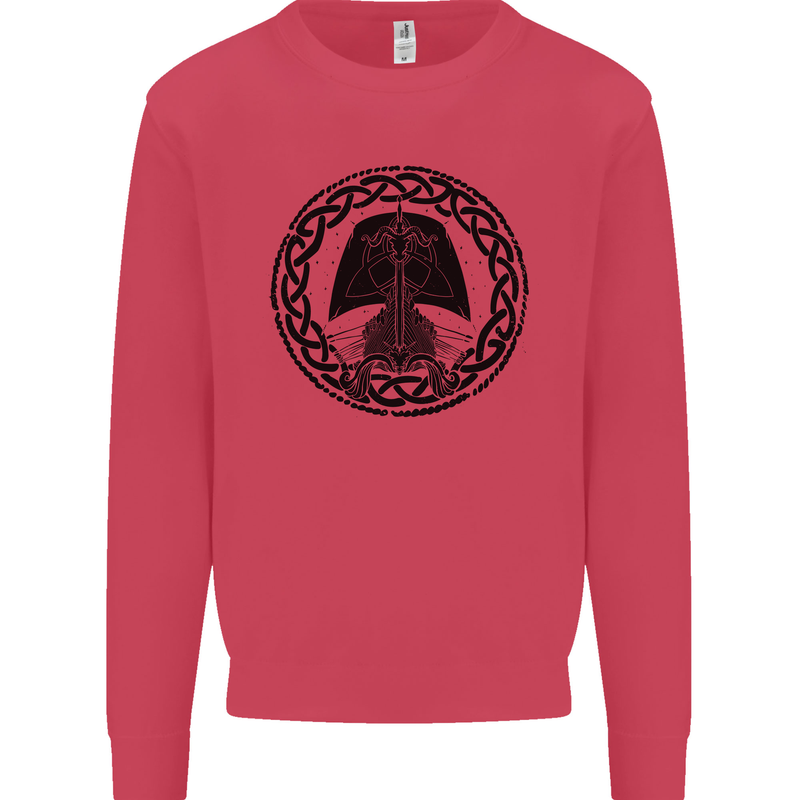 A Viking Ship Kids Sweatshirt Jumper Heliconia