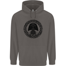 A Viking Ship Mens 80% Cotton Hoodie Charcoal