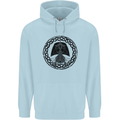 A Viking Ship Mens 80% Cotton Hoodie Light Blue