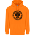 A Viking Ship Mens 80% Cotton Hoodie Orange