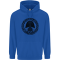 A Viking Ship Mens 80% Cotton Hoodie Royal Blue