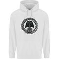 A Viking Ship Mens 80% Cotton Hoodie White