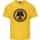 A Viking Ship Mens Cotton T-Shirt Tee Top Yellow