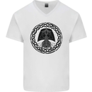 A Viking Ship Mens V-Neck Cotton T-Shirt White