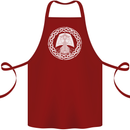 A Viking Ship Thor Odin Valhalla Cotton Apron 100% Organic Maroon