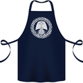 A Viking Ship Thor Odin Valhalla Cotton Apron 100% Organic Navy Blue